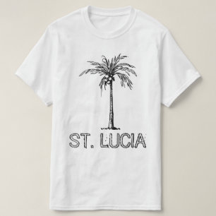 Camiseta Rua. Lúcia coconut tree black & white design