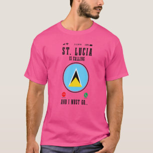 Camiseta Rua Lucia Está Ligando E Eu Tenho Que Ir Santo Luc