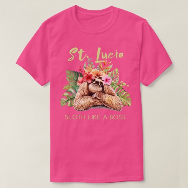 Camiseta Rua Lucia Sloth Como Presente de Souvenir, Férias  (Frente do Design)