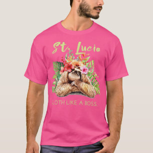 Camiseta Rua Lucia Sloth Como Presente de Souvenir, Férias