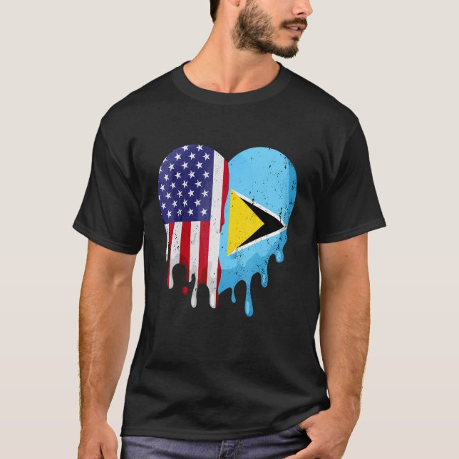 Camiseta Rua Lucian American Patriot Grown Country Derreten (Frente)