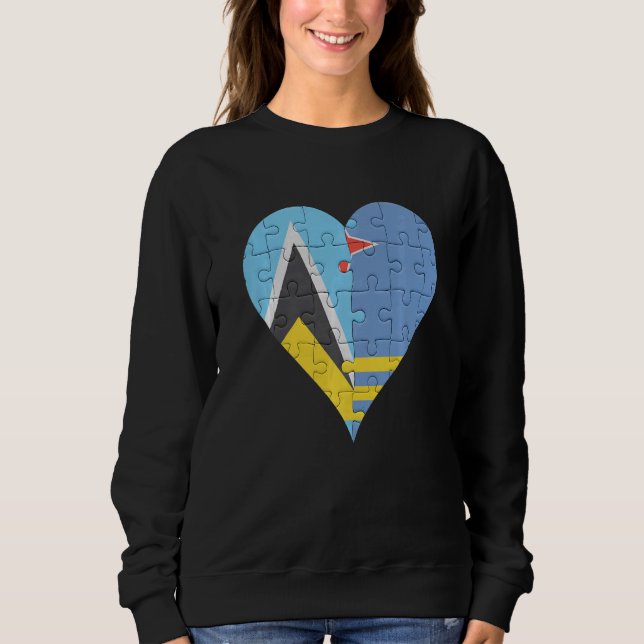 Camiseta Rua Lucian Aruban Flag Heart (Frente)