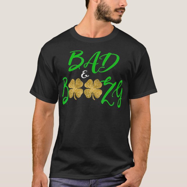 Camiseta Rua Má E Boozinha De Bebendo Patrick Day Engraçado (Frente)