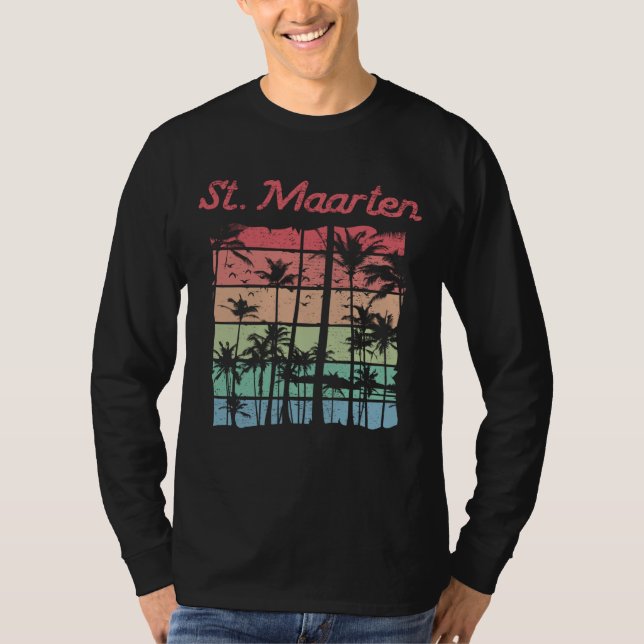 Camiseta Rua Maarten Rainbow Colors Sint Martin (Frente)