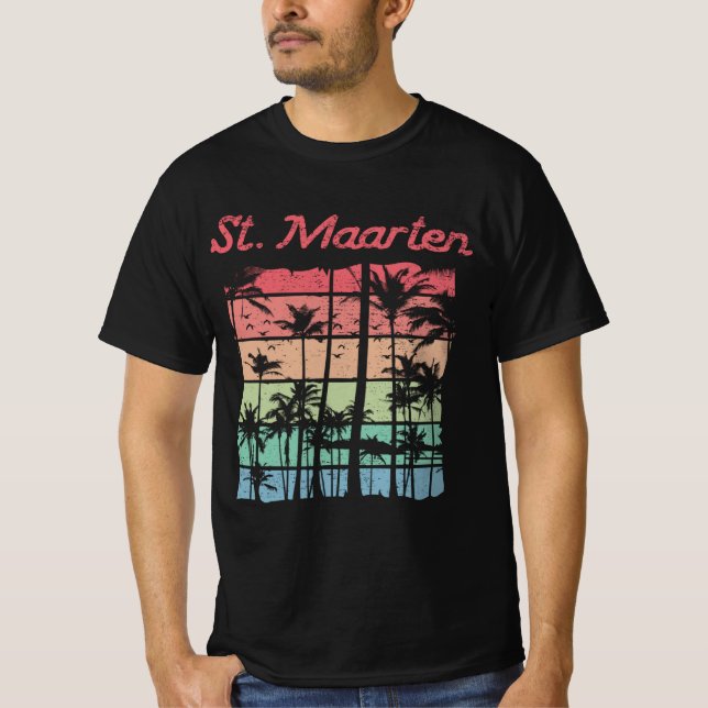 Camiseta Rua Maarten Rainbow Colors Sint Martin (Frente)