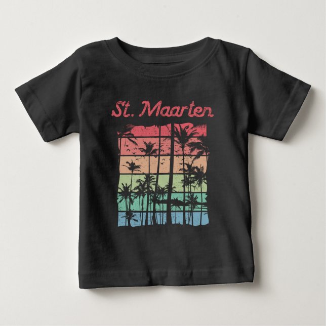 Camiseta Rua Maarten Rainbow Colors Sint Martin (Frente)