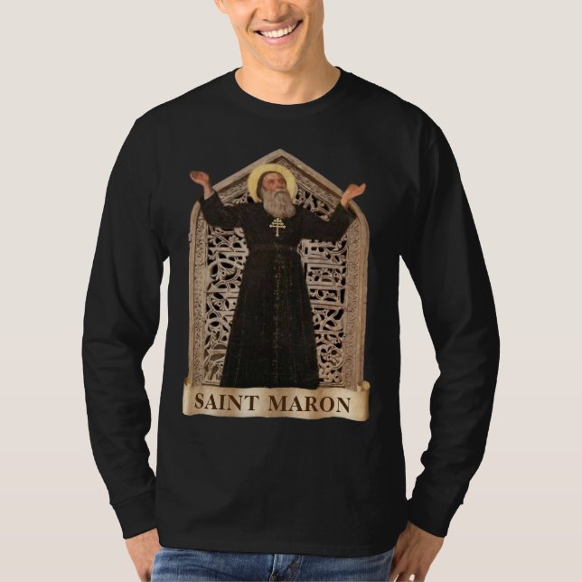 Camiseta Rua. Maron (Maroun) مَ ا رُ و ن Igreja Maronita (Frente)
