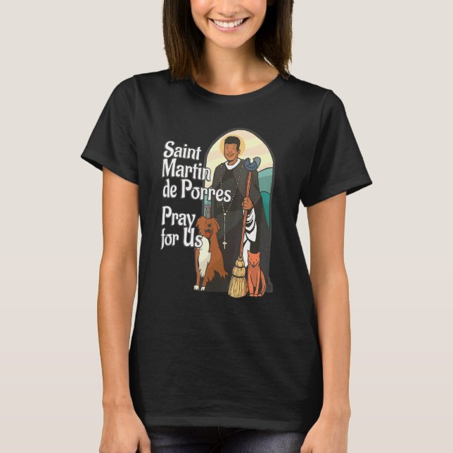 Camiseta Rua Martin De Porres African American Black Santos (Frente)
