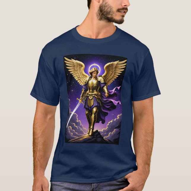 Camiseta Rua Michael o católico arcanjo (Frente)
