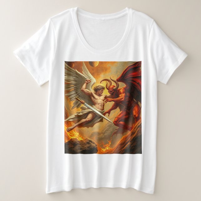 Camiseta Rua Michael the Arcanel Plus: Tee feminino (Frente do Design)