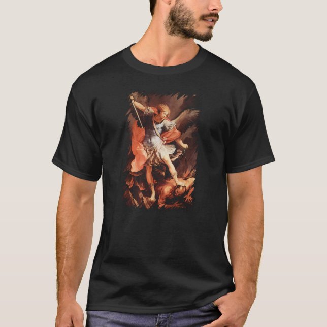 Camiseta Rua Michael The Archangel Angel Santo de Guido Ren (Frente)