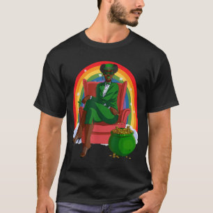 Camiseta Rua Negra Afro-Americana Leprechaun, Patri