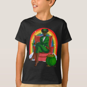 Camiseta Rua Negra Afro-Americana Leprechaun, Patri