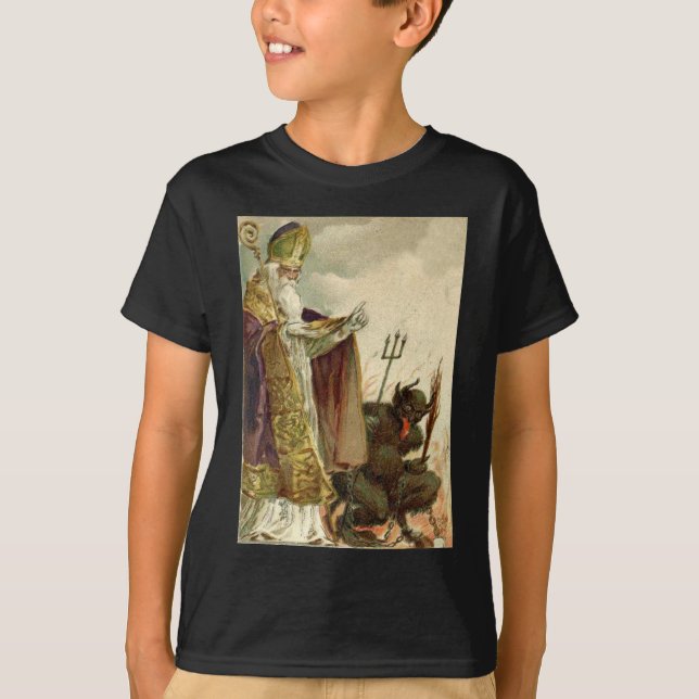 Camiseta Rua Nicholas Krampus Pitchfork Priest (Frente)