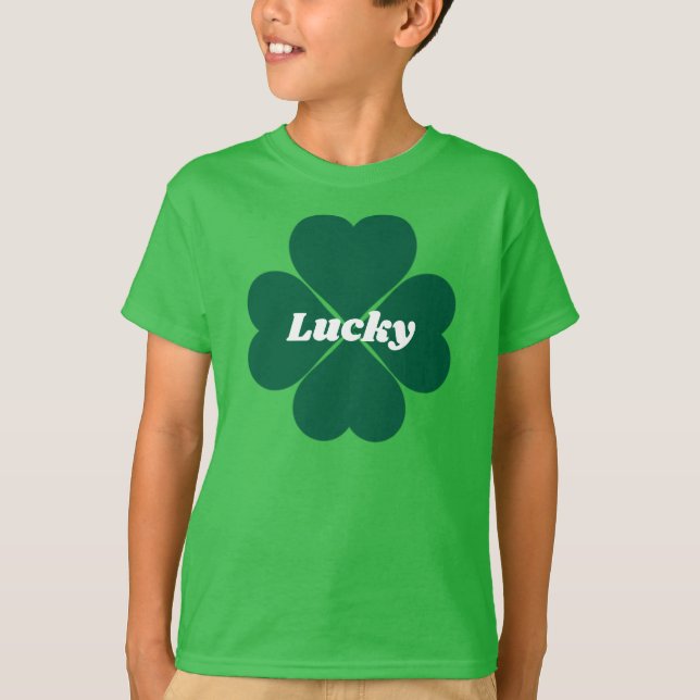 Camiseta Rua, o Shamrocks de Patty | trevo verde (Frente)