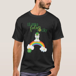 Camiseta Rua Paddy's Day Cute Lucky Irish Llama