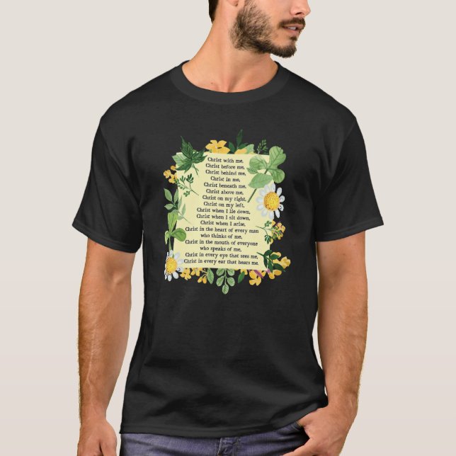 Camiseta Rua Patrick Breastplate Prayer Dia de Patrick Cath (Frente)