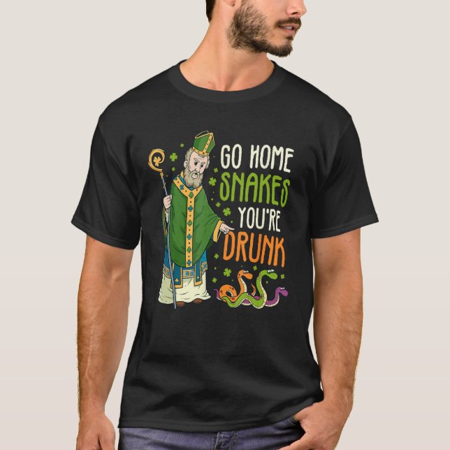 Camiseta Rua Patrick Cobras vai para casa Você é Bebado Eng (Frente)