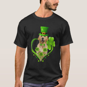 Camiseta Rua Patrick Cute Leprechaun Ouro Retriever Dog S