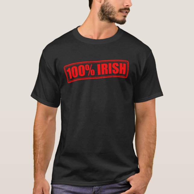 Camiseta Rua Patrick Day Grunge 100 Irish Men Boy Gi (Frente)