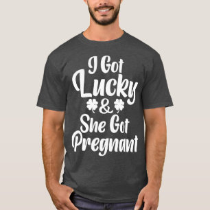 Camiseta Rua Patrick Day Lucky Casal Gravidez Verde