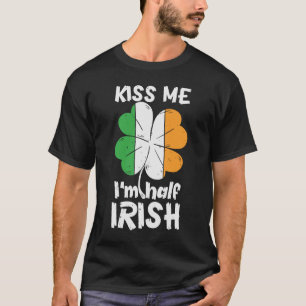Camiseta Rua Patrick Day Me Beija Im Half Irish Saint Patri