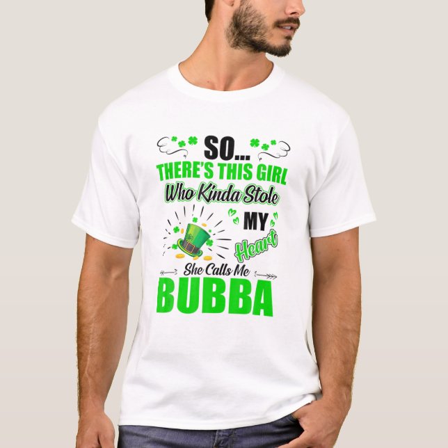 Camiseta Rua Patrick Day Que Meio Que Roubou Meu Coração Me (Frente)
