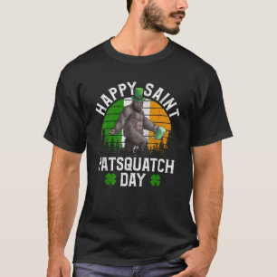 Camiseta Rua Patrick Day Sasquatch Irish Bigfoot Green Bee