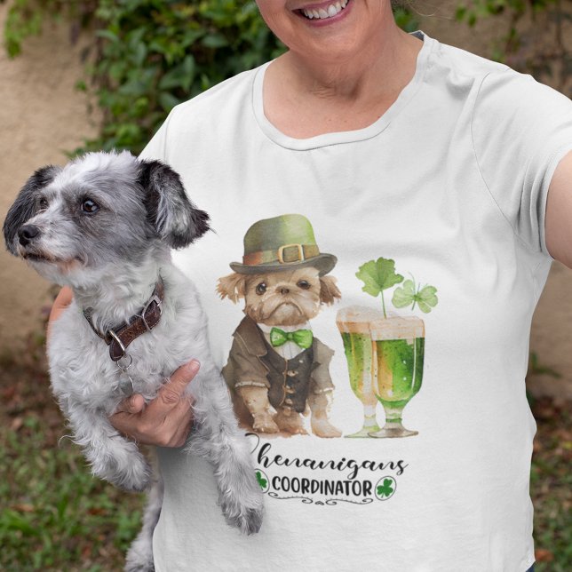 Camiseta Rua Patrick Dog em Derby Green Beer Shenanigans (Criador carregado)