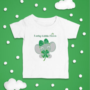 Camiseta Rua Patrick Elephant Green Clover Rainbow Aniversá