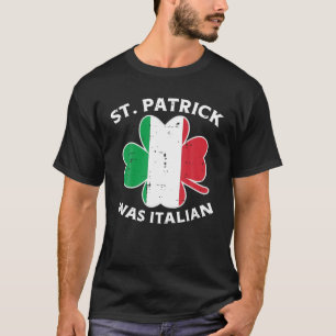 Camiseta Rua Patrick Era Italiano Shamrock Itália Flag Men 