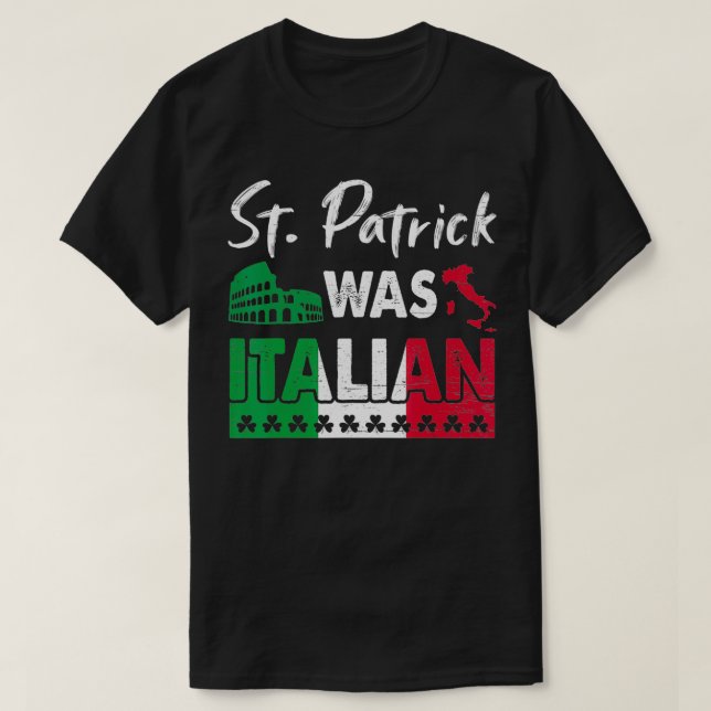 Camiseta Rua Patrick Era O Dia de São Patrício Italiano Sha (Frente do Design)