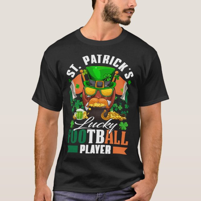 Camiseta Rua Patrick Lucky Football Player Shamrock & Glas (Frente)
