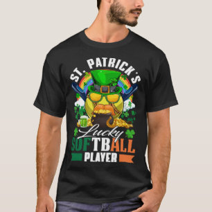 Camiseta Rua Patrick Lucky Softball Player Shamrock & Glas
