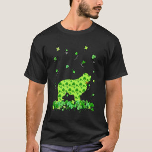 Camiseta Rua Patrick S Day Dog Newfound Shamrock C Irlandês