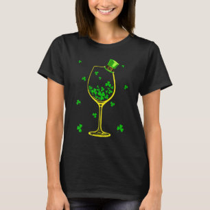 Camiseta Rua Patrick S Day Shamrock Wine Vidro Lover Wover