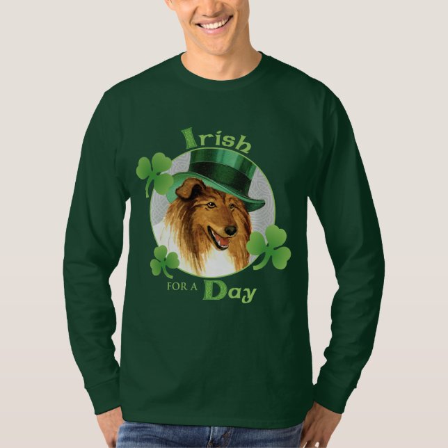 Camiseta Rua, Patrick's Day Collie (Frente)