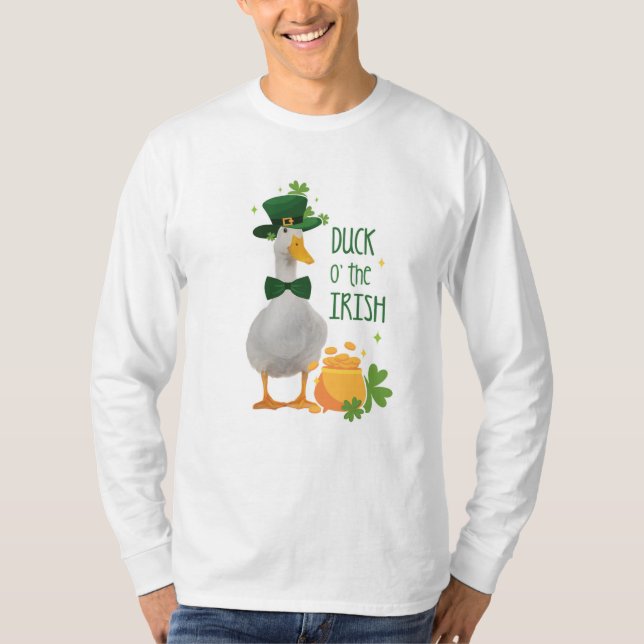 Camiseta Rua. Patricks Day Pato do Irlandês (Frente)