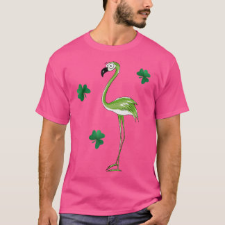 Camiseta Rua Pats Day Green Irish Flamingo Lucky Shamrocks