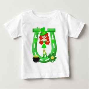 Camiseta Rua Pat's Day Redhead Girl Leprechaun