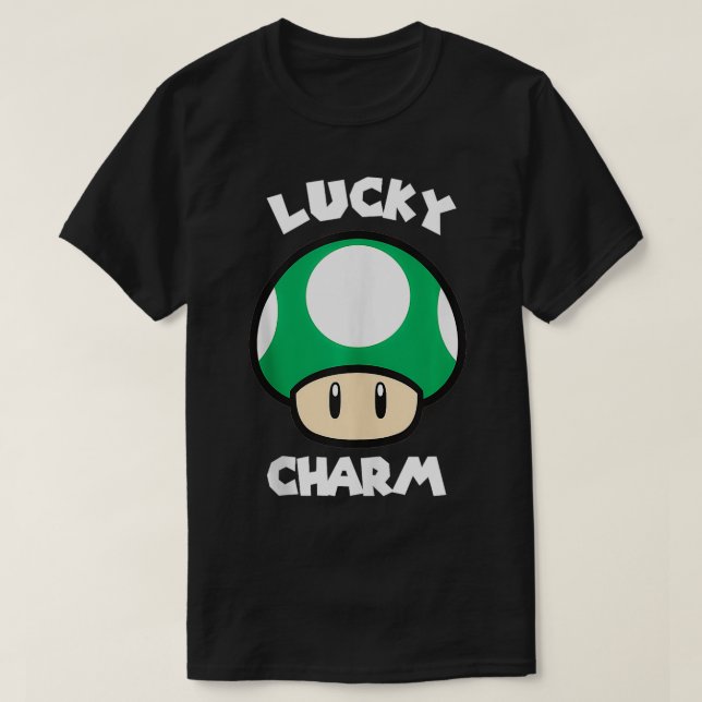 Camiseta Rua Pattys Lucky Charm Mushroom (Frente do Design)
