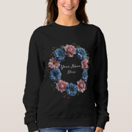 Camiseta Rua Personalizada das Flores Vermelhas e Azuis Dus