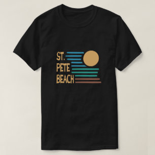 Camiseta Rua, Pete Beach, Flórida geométrica por pôr do sol