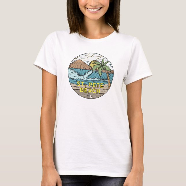 Camiseta Rua Pete Beach Florida Vintage (Frente)