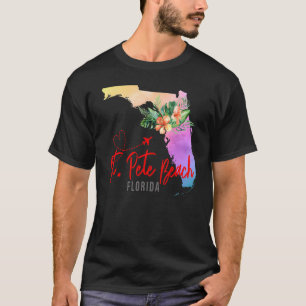 Camiseta Rua Pete Beach Map Correspondente a Vacinas Famili