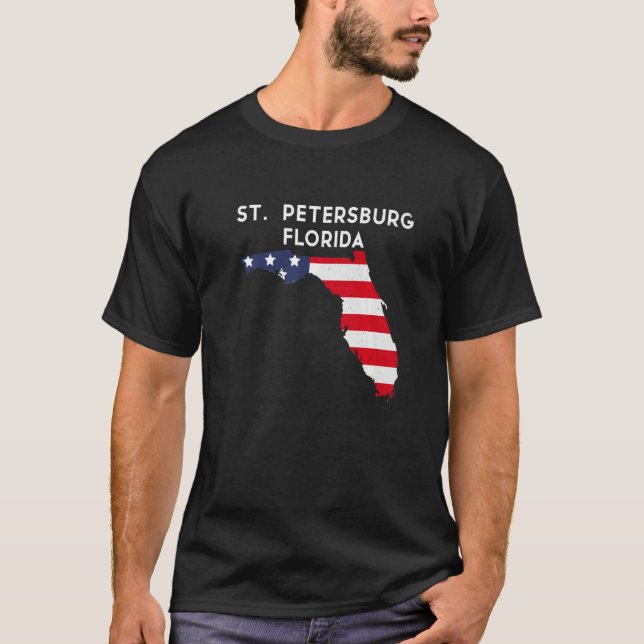 Camiseta Rua Petersburg Flórida EUA State America Viagem Fl (Frente)
