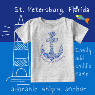 Camiseta Rua: Petersburg Florida Sea Creatures Anchor