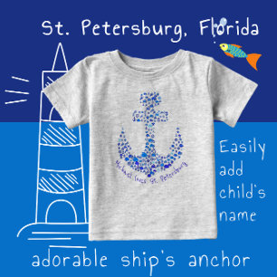 Camiseta Rua: Petersburg Florida Sea Creatures Anchor