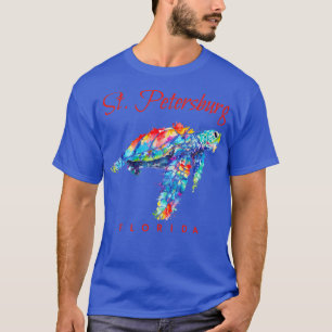 Camiseta Rua Petersburg Florida Watercolor Sea Turtle