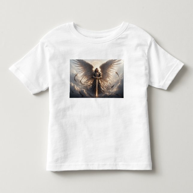 Camiseta Rua poderosa Michael, o Arcanjo Toddler Tee (Frente)